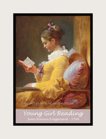 A premium poster of Young Girl Reading by artist Jean Honore Fragonard in 1769