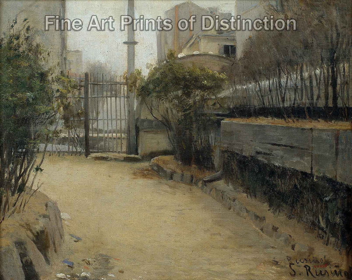 An archival premium Quality art Print of Garden of Montmartre by Santiago Rusinol for sale by Brandywine General Store