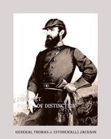 An archival premium Quality art Print of Thomas J. Stonewall Jackson three quarters portrait for sale by Brandywine General Store