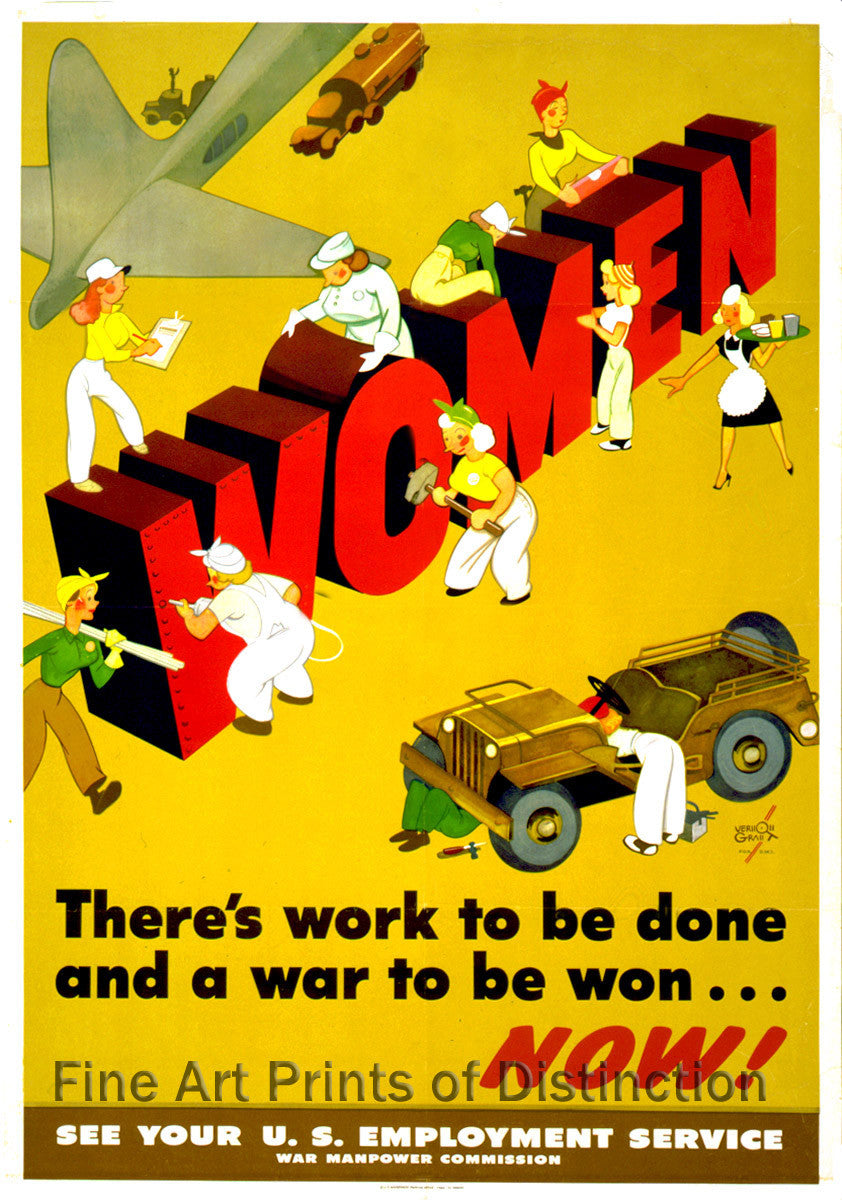 WWII Poster Women There is Work to be Done