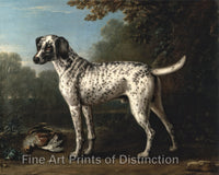 An archival premium Quality art Print of A Gray Spotted Hound by John Wootten for sale by Brandywine General Store