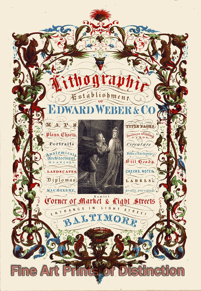 Edward Weber Lithographers Advertisement