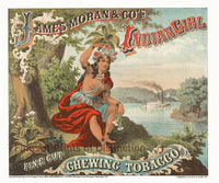 James Moran Indian Girl Chewing Tobacco Advertisement