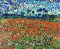 An archival premium Quality art Print of Poppy Fields by Vincent Van Gogh for sale by Brandywine General Store