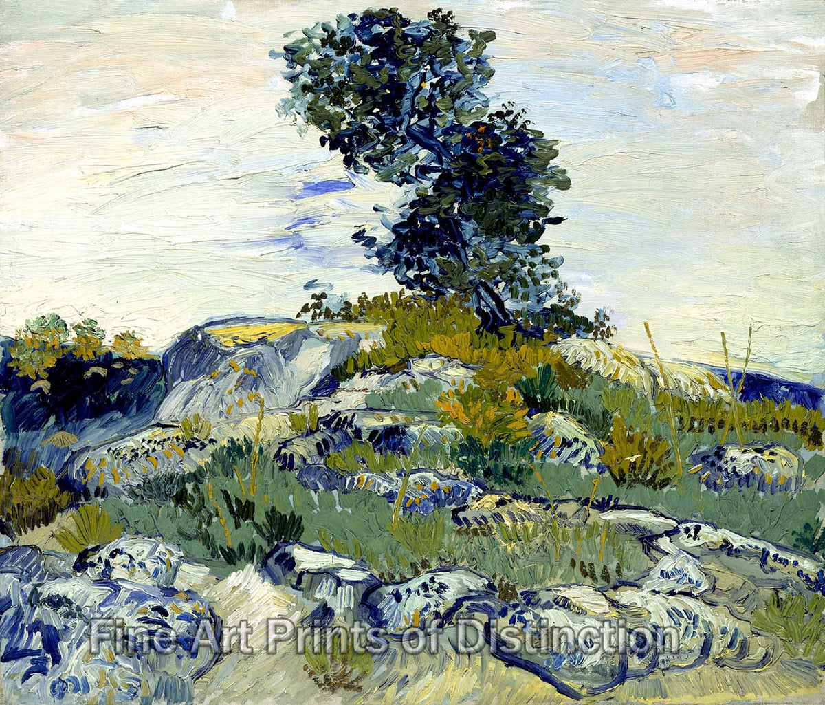 An archival premium Quality Art Print of The Rocks by Vincent Van Gogh for sale by Brandywine General Store