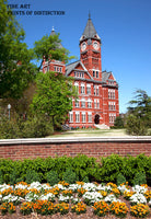 Samford Hall with Flower Beds at Auburn University in Alabama art print