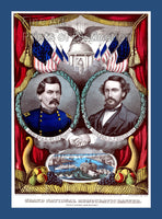  1864 Democratic Civil War Campaign Poster by Currier and Ives