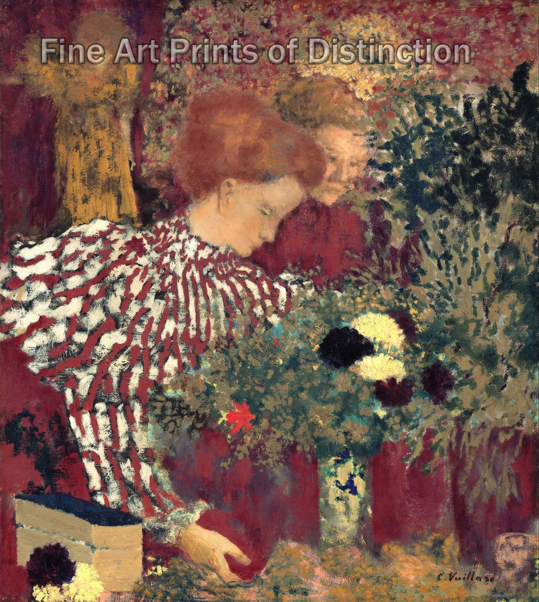 An archival premium Quality Art Print of a Woman in Striped Dress by Edouard Vuillard for sale by Brandywine General Store