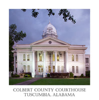 Colbert County Courthouse in Tuscumbia Alabama in poster style 