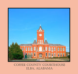 Coffee County Courthouse in Elba, Alabama Poster