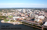 An Aerial View of Montgomery from the Alabama River Art Print