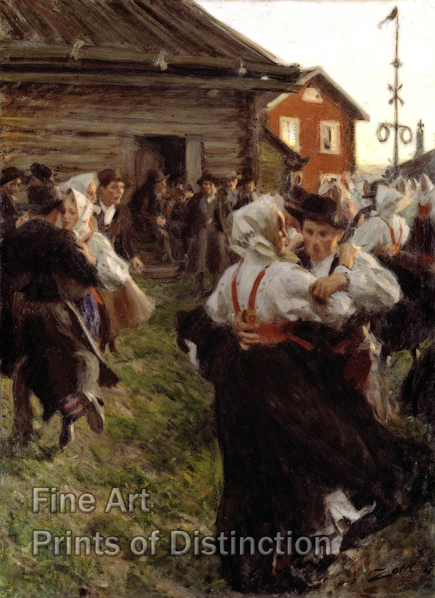 An archival premium Quality art Print of Midsummer Dance by Anders Zorn for sale by Brandywine General Store