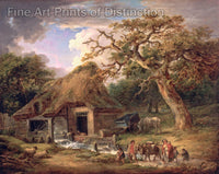 An archival premium Quality art Print of The Old Water Mill by George Morland for sale by Brandywine General Store