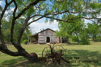 A Farming Scene at Gonzales Pioneer Village in Texas Art Print