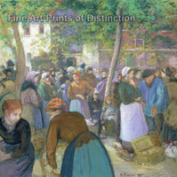 An archival premium Quality Art Print of The Poultry Market at Gisors by Camille Pissarro for sale by Brandywine General Store