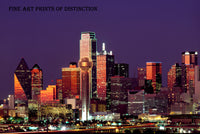 Skyline of Dallas Texas at Dusk Art Print