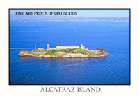 Alcatraz Island with San Francisco in the Background in Poster Style