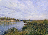 An archival premium Quality art Print of View of Saint Mammes by Alfred Sisley for sale by Brandywine General Store
