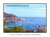 Santa Catalina Island in Los Angeles County California in poster style
