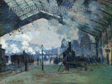 An archival premium Quality art Print of the Arrival of the Normandy Train, Gare Saint-Lazare by Claude Monet for sale by Brandywine General Store