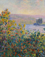 An archival premium Quality Print of Flower Beds at Vetheuil by Claude Monet for sale by Brandywine General Store