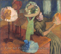 An archival premium Quality Art Print of The Millinery Shop by Edgar Degas for sale by Brandywine General Store