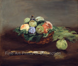 An archival premium Quality art Print of A Basket of Fruit by Edouard Manet for sale by Brandywine General Store