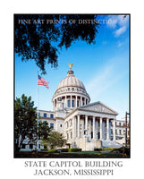 Poster Style Print of The Mississippi State Capitol Building in Jackson