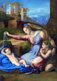 An archival premium Quality Art Print of Madonna With the Blue Diadem painted by the artist Raphael in Rome around 1512 for sale by Brandywine General Store