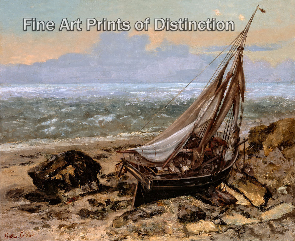 An archival premium Quality art Print of The Fishing Boat by Gustave Courbet for sale by Brandywine General Store