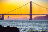 Golden Gate Bridge and Para sailor at Sunrise scenic art print