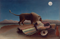 An archival premium Quality art Print of The Sleeping Gypsy by Henri Rousseau for sale by Brandywine General Store