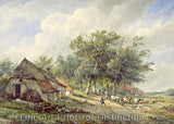 An archival premium Quality art Print of Landscape with Farms and Livestock painted by Wijnand Nuijen for sale by Brandywine General Store
