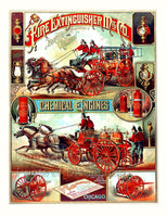 Fire Extinguisher Manufacturing Co Chemical Engines Advertising Print