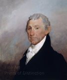 An archival premium Quality art Print of James Monroe Portrait painted by Gilbert Stuart in 1817 for sale by Brandywine General Store