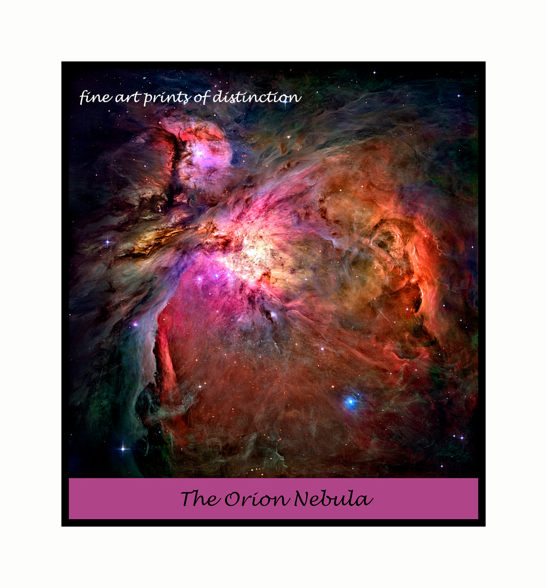 Premium quality poster of the Orion Nebula as seen from the Hubble space telescope