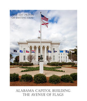 Poster Print of the Avenue of Flags at the State Capitol Building in Montgomery Alabama