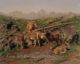 An archival premium Quality art Print of Weaning the Calves by Rosa Bonheur for sale by Brandywine General Store