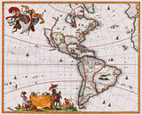1658 Visscher Map of North and South America art print