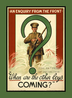 World War I Poster When are the Other Boys Coming Art Print