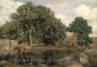 An archival premium Quality art Print of Forest of Fontainebleau by Jean Baptiste-Camille Corot for sale by Brandywine General Store