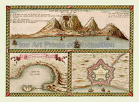 1705 Map of The Cape of Good Hope by Nicolas de Fer art print