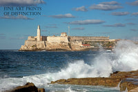 An archival premium Quality art Print of Ocean Waves at Morro Castle at Havana, Cuba for sale by Brandywine General Store
