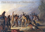 An archival premium Quality art Print of Attack by the Crow Indians by Alfred Jacob Miller for sale by Brandywine General Store