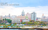 A premium Quality Art Print of Havana Cuba with Capitol Building for sale by Brandywine General Store