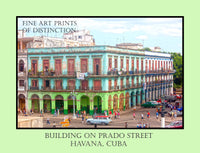 An archival premium Quality Poster of Apartment Building on Prado Street in Havana, Cuba for sale by Brandywine General Store