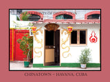 An archival premium Quality Poster of a Chinatown Business Entrance in Havana, Cuba for sale by Brandywine General Store