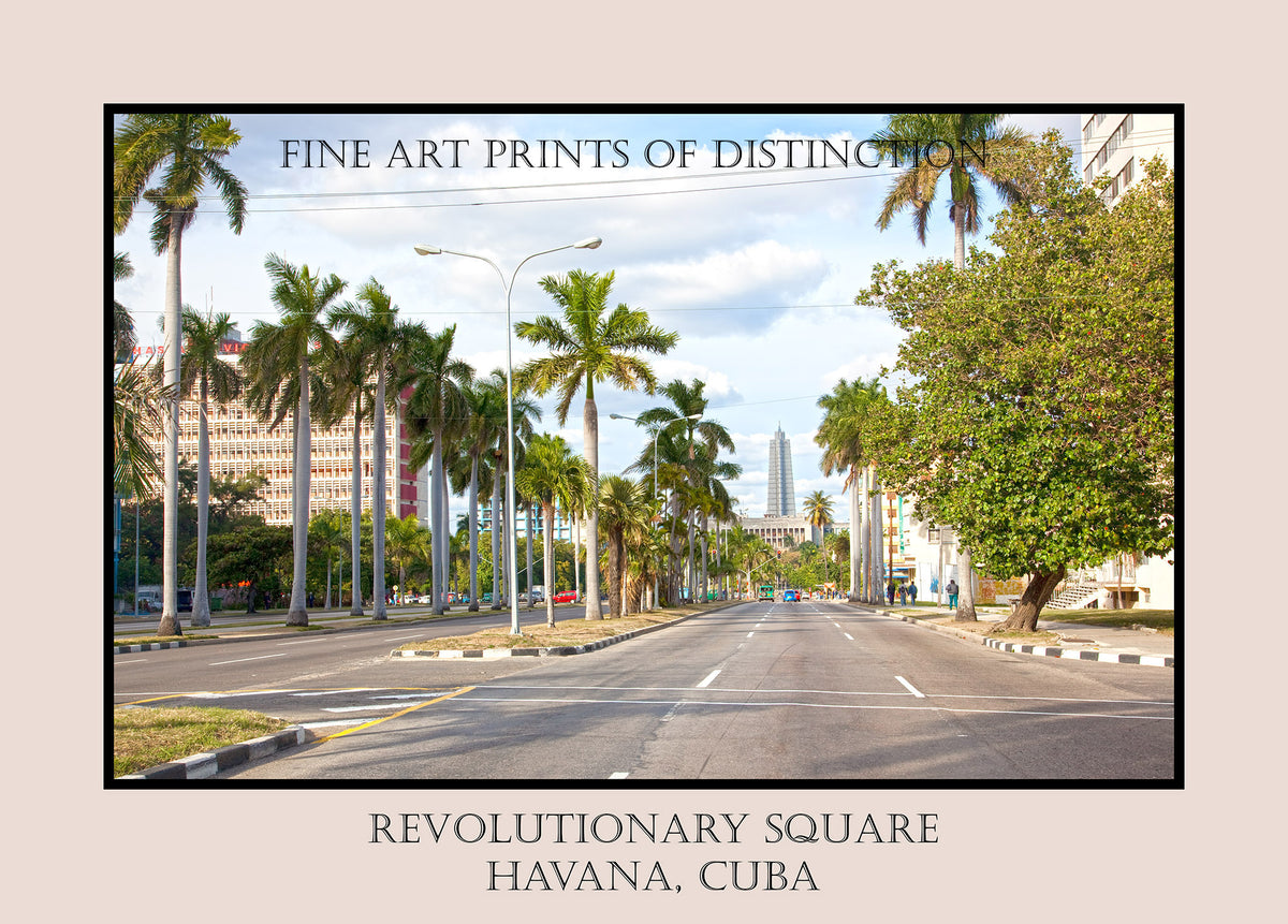 An archival premium Quality Poster of Revolutionary Square in Havana, Cuba for sale by Brandywine General Store