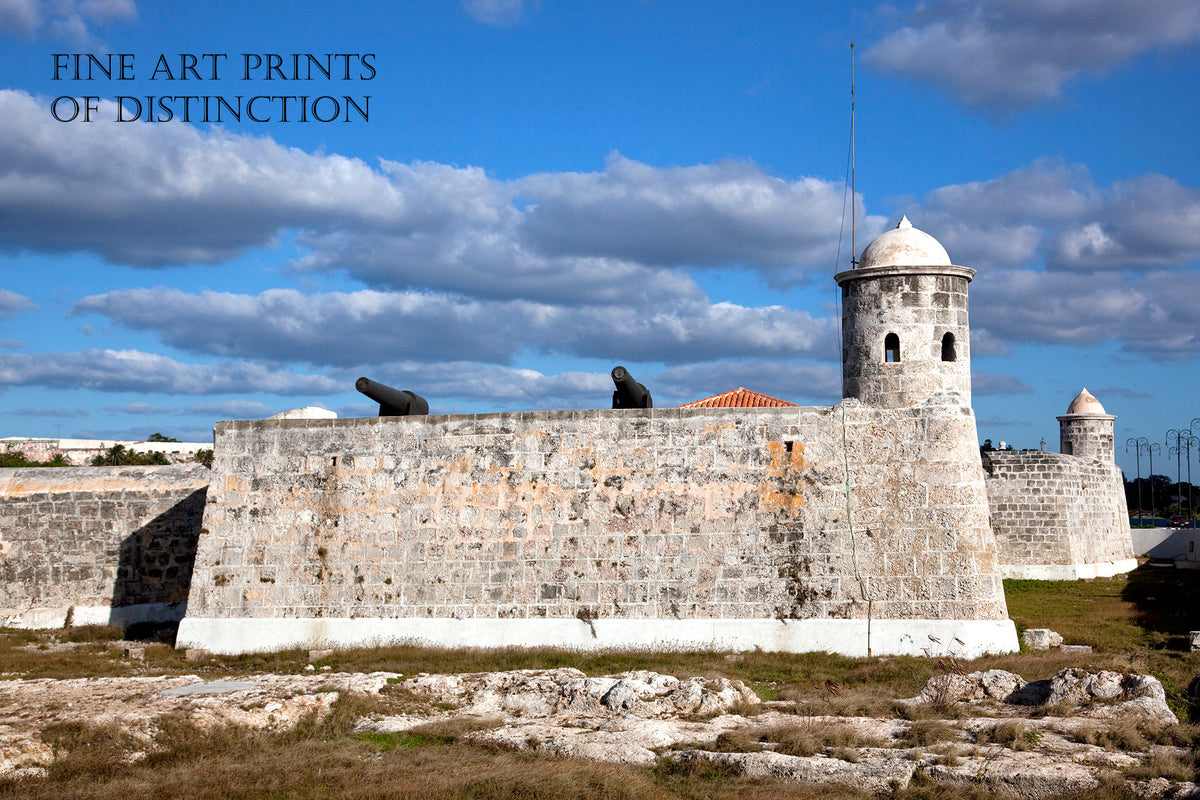 An archival premium Quality Art Print of Morro Castle with Canon in Havana, Cuba for sale by Brandywine General Store