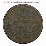 An 1803 Draped Bust Large Cent in Good plus condition reverse side